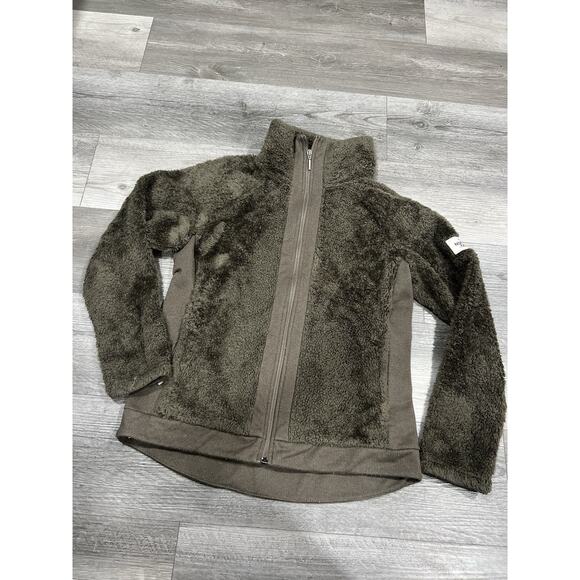 The North Face Jacket Womens Medium Tan Fleece Off Full Zip Hiking Sherpa - Picture 1 of 3